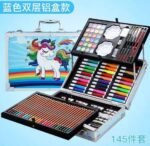 Unicorn Colouring Suitcase (145pc colours )