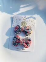 Floral Mini Bow Clips - Image 3