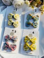 Floral Mini Bow Clips