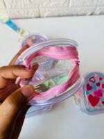 Holographic  heart keychain pouches - Image 3