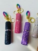 Mini Rhinestone keychain perfume bottles - Image 2