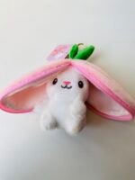 Cute surprise rabbit plushy keychain - Image 3