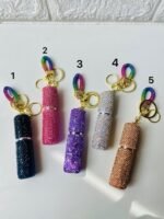 Mini Rhinestone keychain perfume bottles