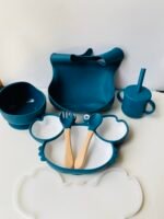 Silicon baby feeding set