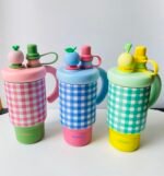 Gingham Fruit Sipper tumbler -800 mL
