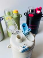 Cartoon Stainless Steel Insulated Water Bottle with Dual Sip Lid- 550 mL - Image 2