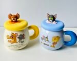 Tom and Jerry Ceramic mug with silicon lids