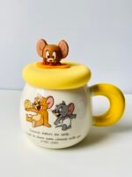 Tom and Jerry Ceramic mug with silicon lids - Image 5