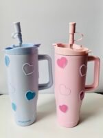 Sitarayuri Heart Pearl Tumbler with straw  -1200 mL