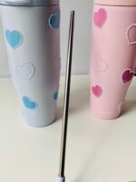 Sitarayuri Heart Pearl Tumbler with straw  -1200 mL - Image 5
