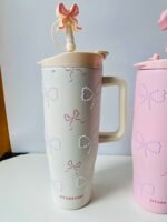 Sitarayuri Bow Pearl Tumbler with straw -1200 mL - Image 3