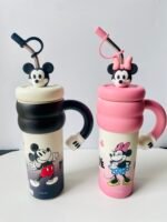 Mickey & Minnie Premium Stainless Steel Tumbler with Handle – 850 mL