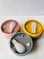 Stainless Steel Insulated Lunch Bowl with Foldable Spoon - Image 2