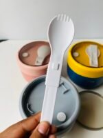 Stainless Steel Insulated Lunch Bowl with Foldable Spoon - Image 5