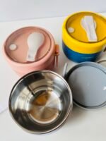 Stainless Steel Insulated Lunch Bowl with Foldable Spoon - Image 3